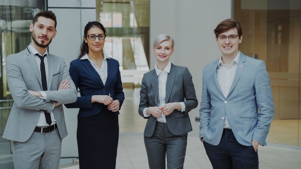 Tax professionals meeting in a bright office